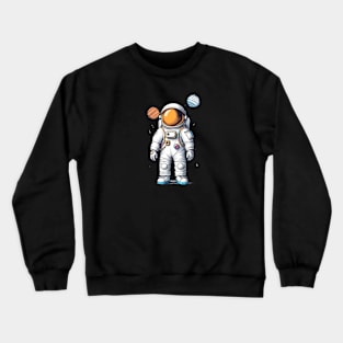 Simple and Elegant of Celestial Explorer Illustration Crewneck Sweatshirt